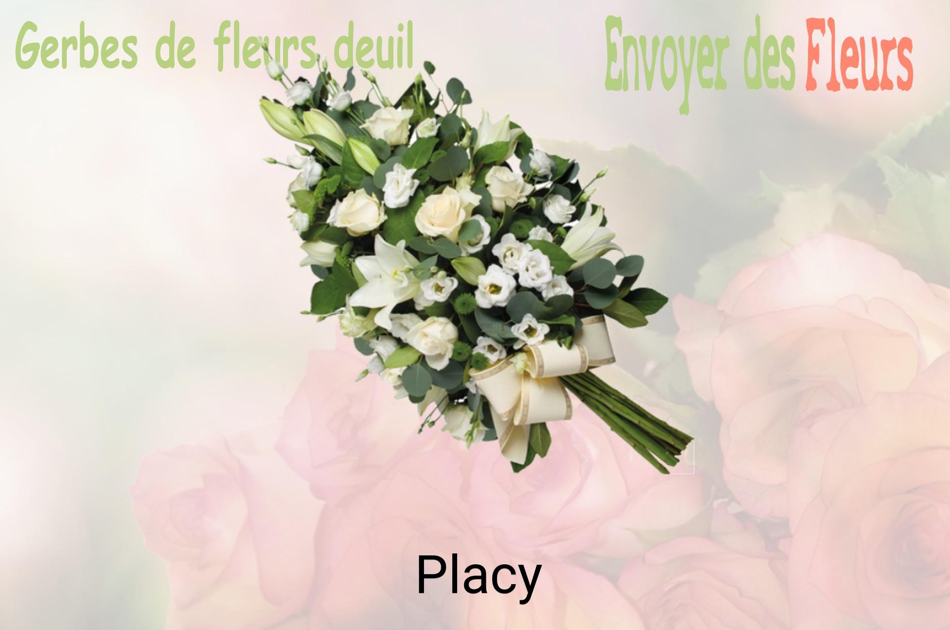 Gerbe de fleurs de deuil livrée à Placy